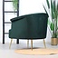 Fauteuil velours Amy vert