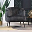Fauteuil velours Billy anthracite