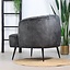 Fauteuil velours Billy anthracite