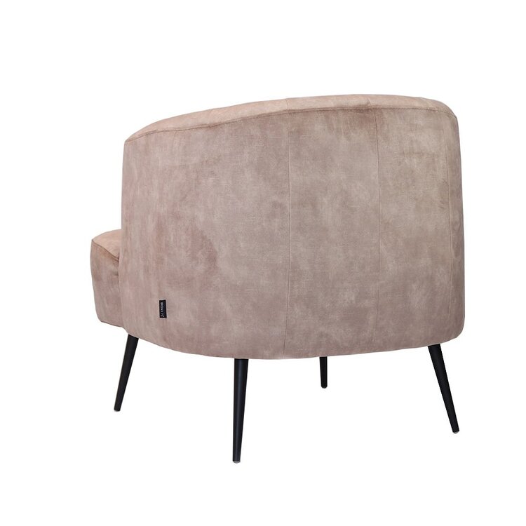 Fauteuil velours Billy taupe