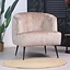 Fauteuil velours Billy taupe