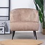 Fauteuil velours Billy taupe
