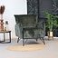 Fauteuil velours Mika vert