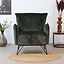 Fauteuil velours Mika vert