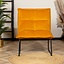 Fauteuil velours Malaga jaune