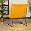 Fauteuil velours Malaga jaune