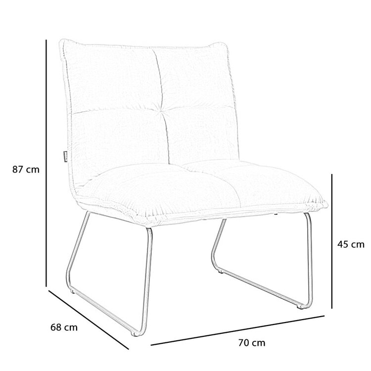 Fauteuil velours Malaga jaune