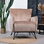 Fauteuil velours Mika taupe