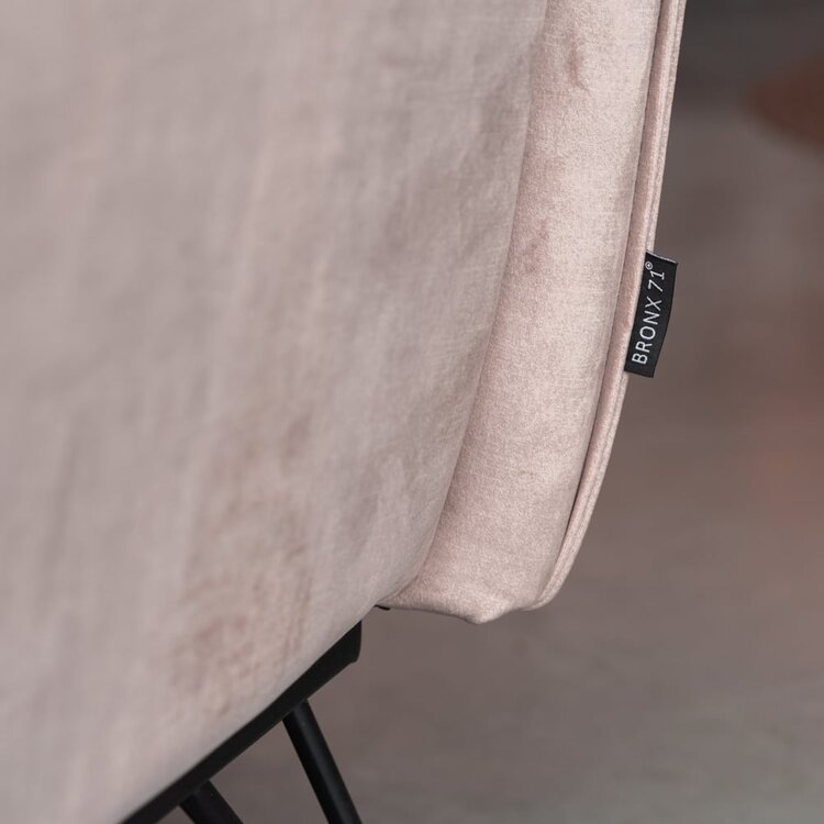 Fauteuil velours Mika taupe