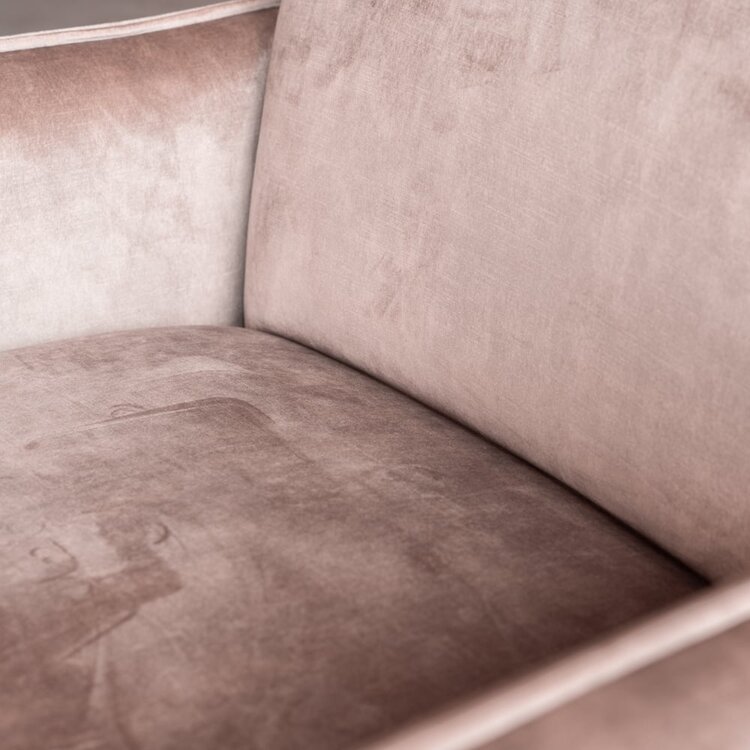 Fauteuil velours Mika taupe