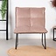 Fauteuil velours Malaga rose