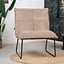 Fauteuil velours Malaga taupe