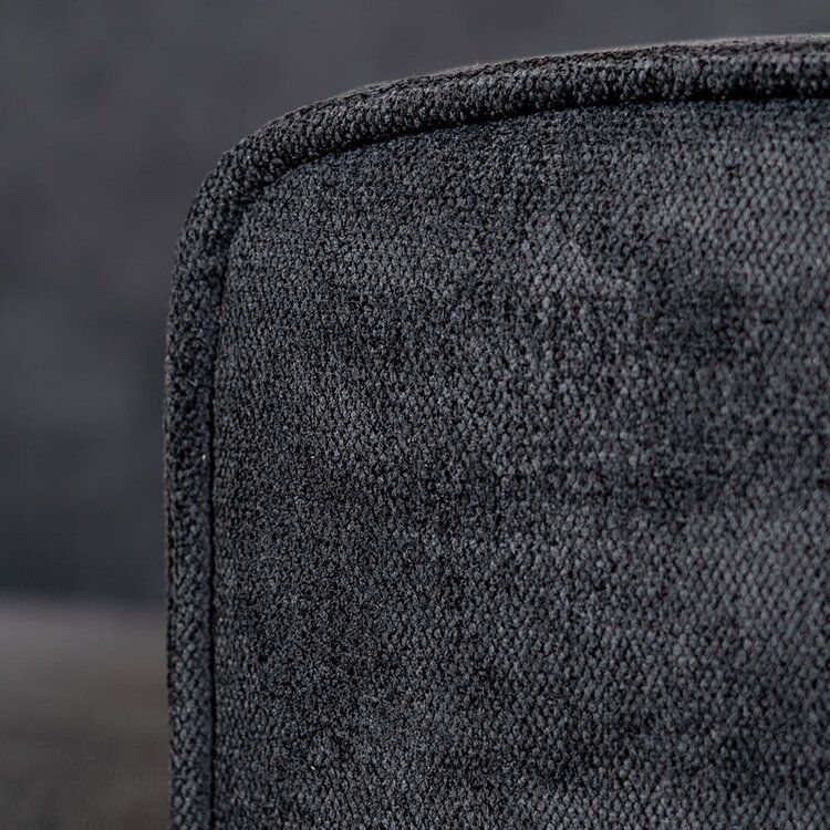 Canapé scandinave 2,5 places Vegas noir tissu chiné