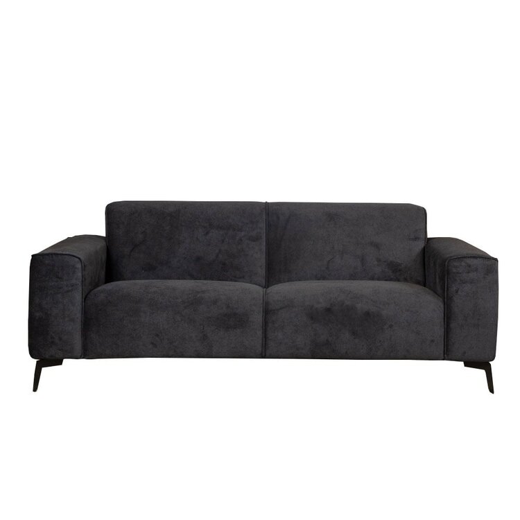 Canapé scandinave 2,5 places Vegas noir tissu chiné