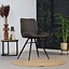 Chaise de salle à manger industrielle Barrel en éco-cuir anthracite