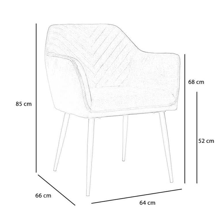 Chaise de salle à manger Fiona en velours vert foncé