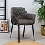 Chaise de salle à manger industrielle Club éco-cuir anthracite