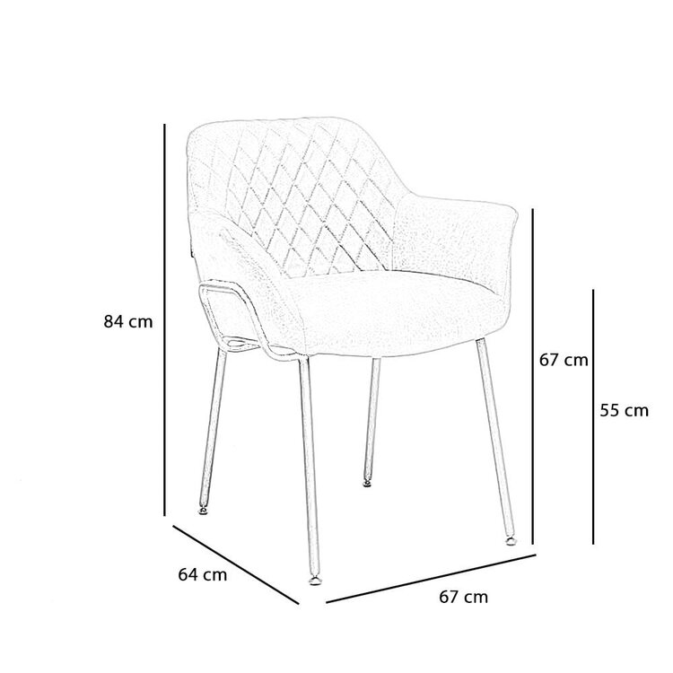 Chaise de salle à manger industrielle Club éco-cuir anthracite