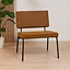 Fauteuil industriel Espen cognac éco-cuir