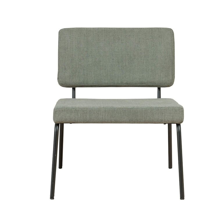 Fauteuil scandinave Espen tissu recyclé vert