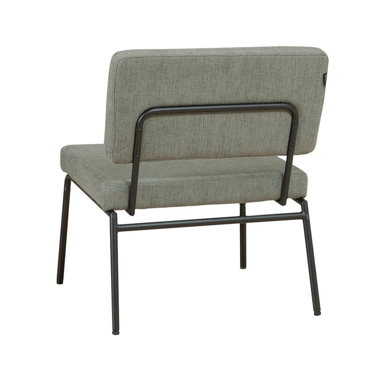 Fauteuil scandinave Espen tissu recyclé vert