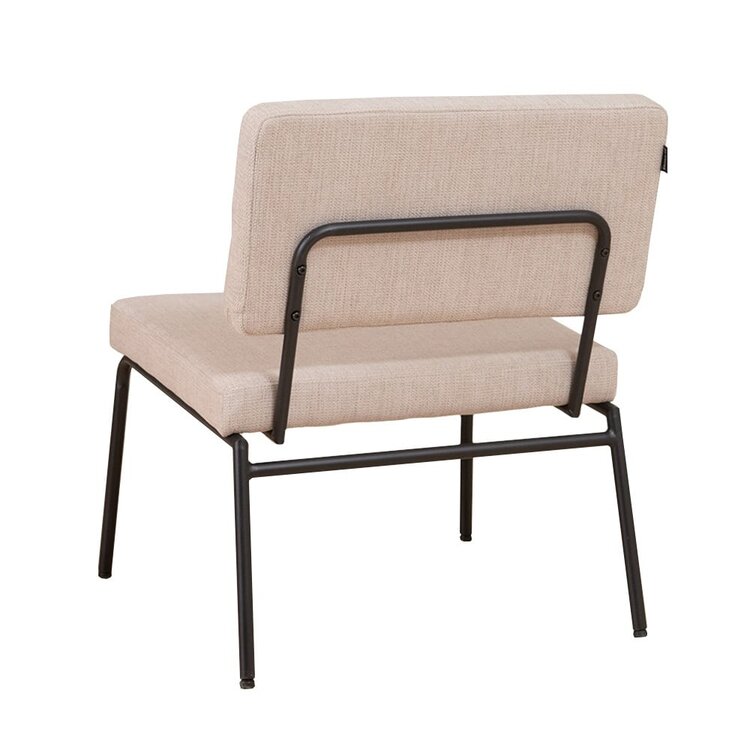 Fauteuil scandinave Espen tissu recyclé beige