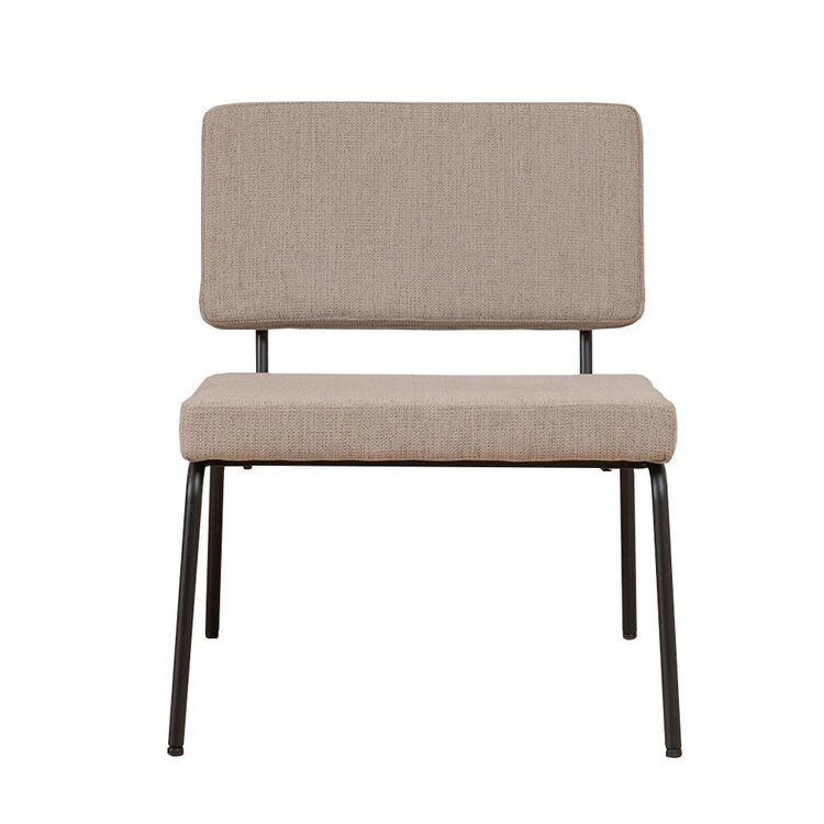 Fauteuil scandinave Espen tissu recyclé taupe