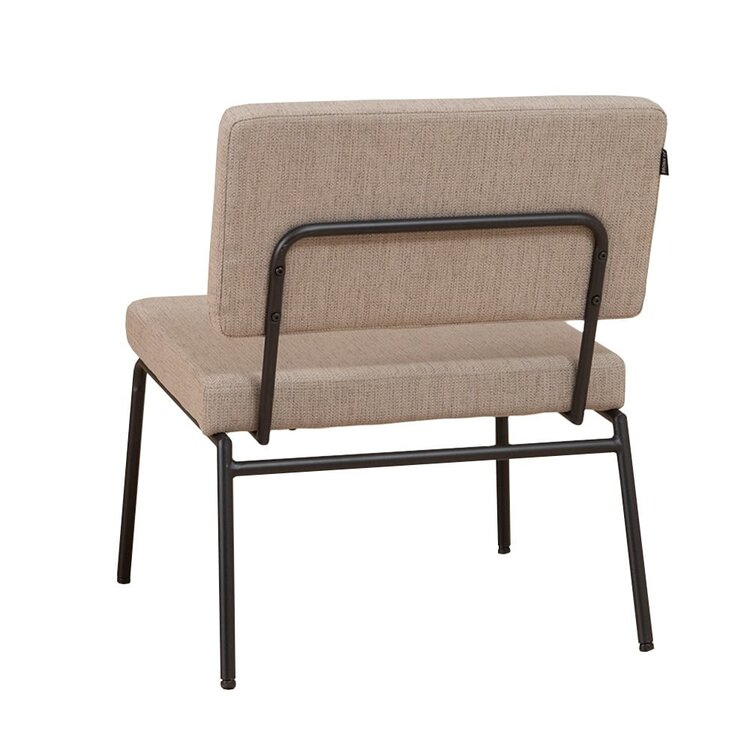 Fauteuil scandinave Espen tissu recyclé taupe