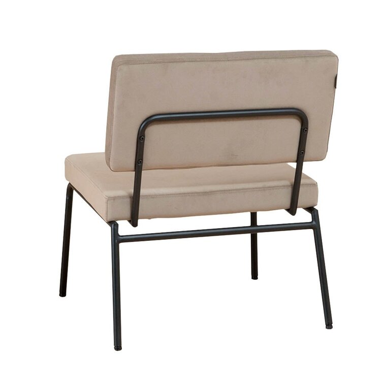 Fauteuil en velours Espen taupe