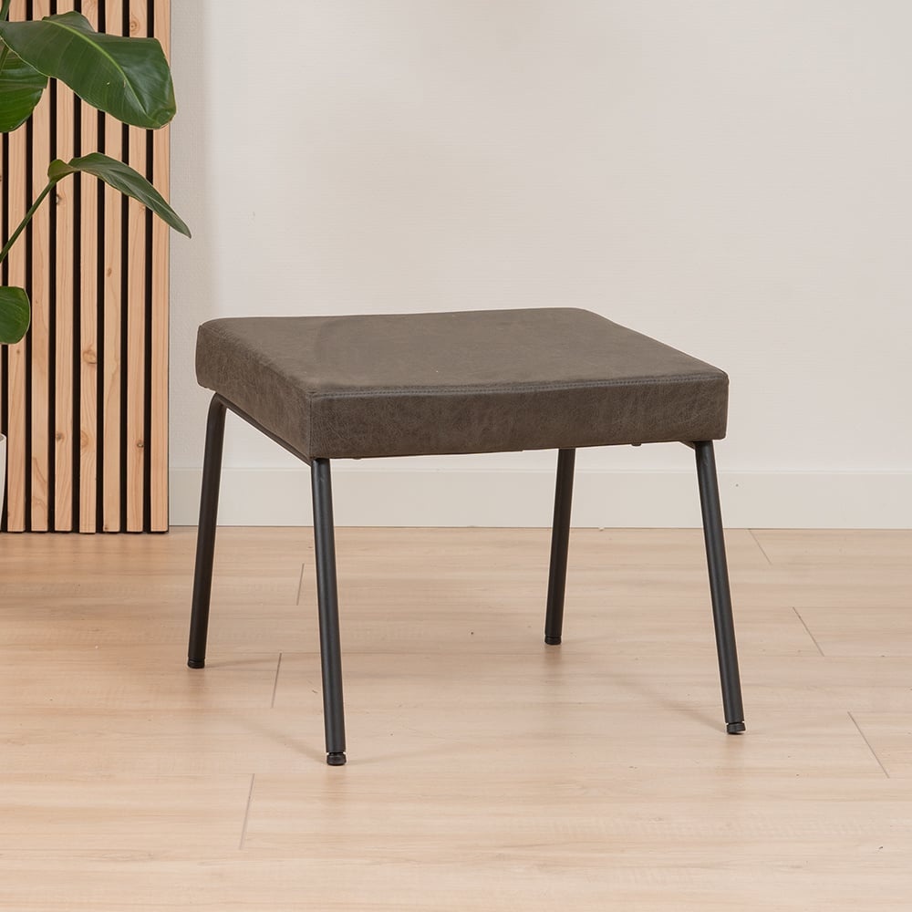 Hocker Espen anthracite en éco-cuir