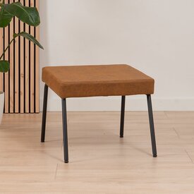 Hocker Espen cognac en éco-cuir