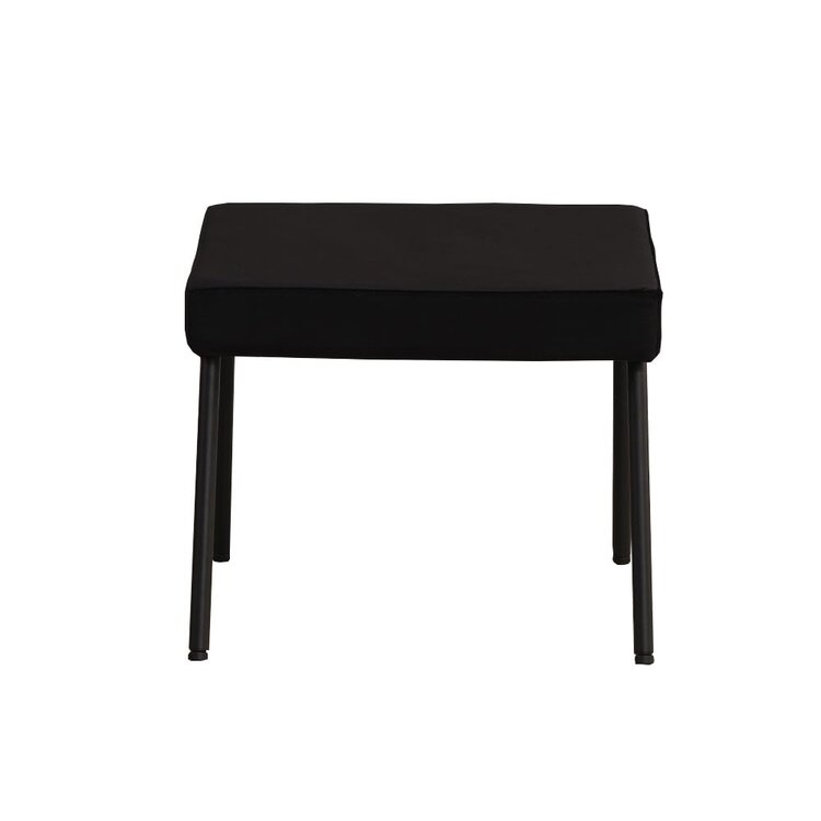 Hocker Espen en velours noir