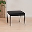 Hocker Espen en velours noir