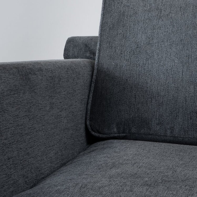 Canapé scandinave 2 places Orlando anthracite mélange