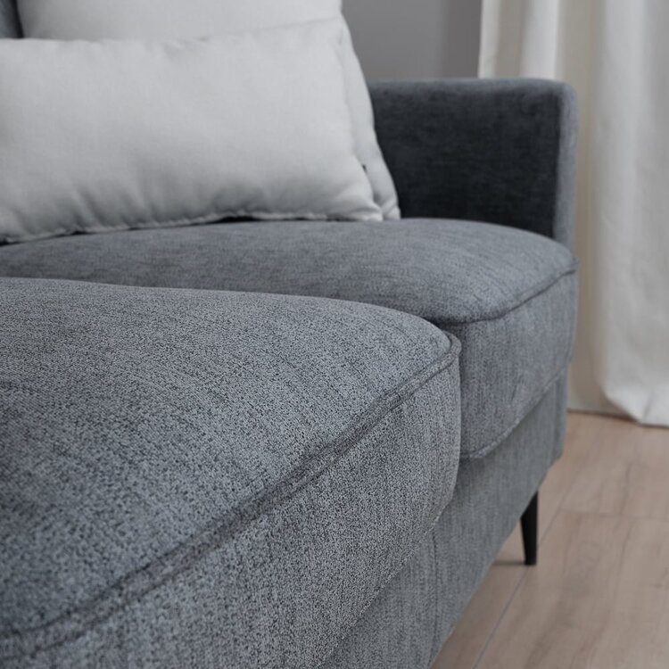 Canapé scandinave 2 places Orlando anthracite mélange