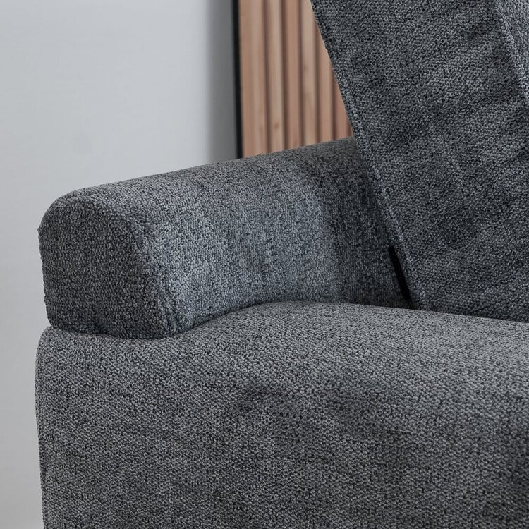 Canapé scandinave 2 places Orlando anthracite mélange