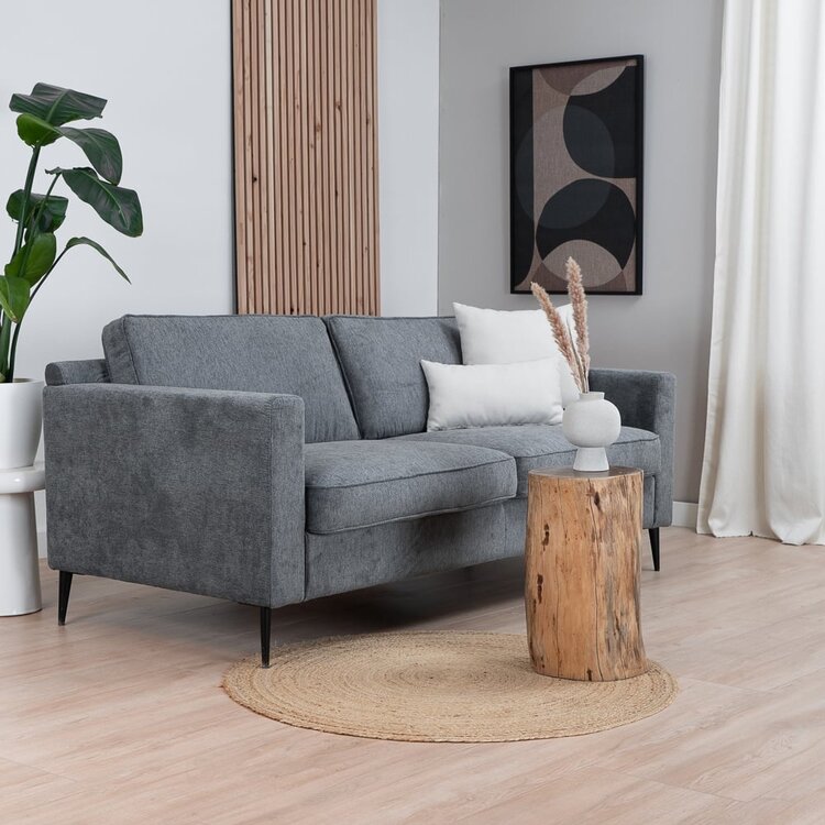 Canapé scandinave 3 places Orlando anthracite mélange