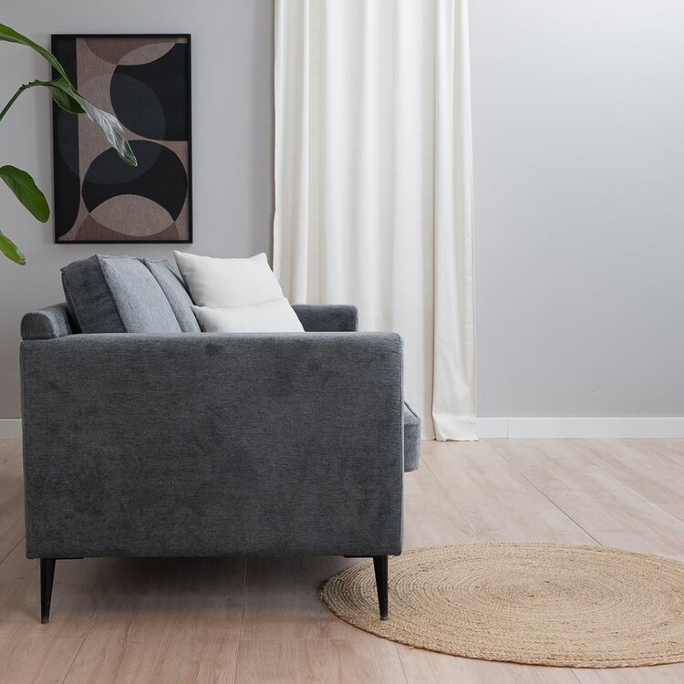 Canapé scandinave 3 places Orlando anthracite mélange