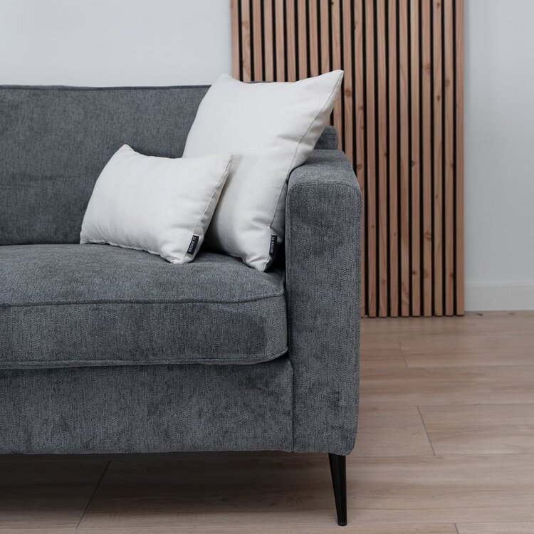 Canapé scandinave 3 places Orlando anthracite mélange