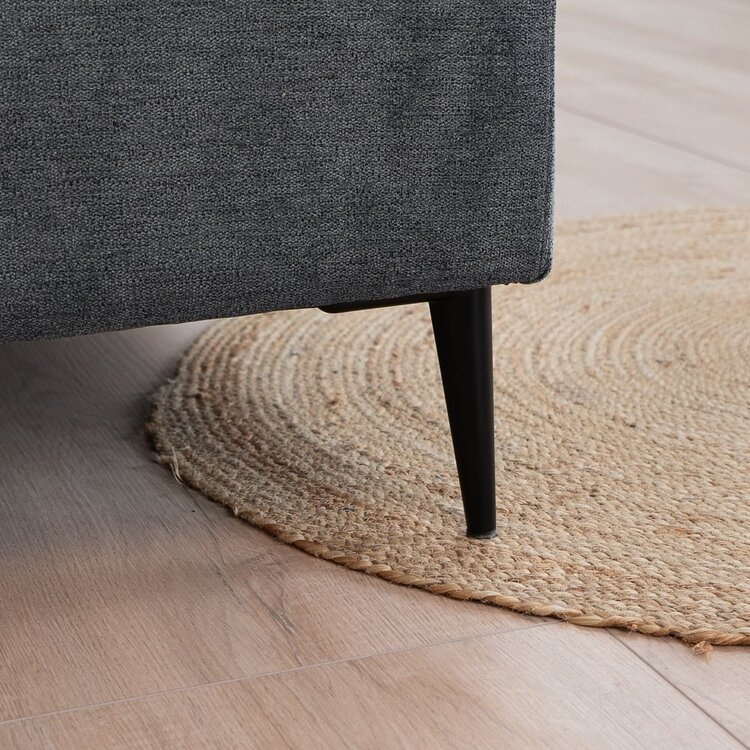 Canapé scandinave 3 places Orlando anthracite mélange