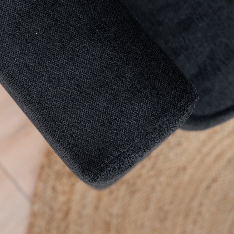 Canapé scandinave 3 places Orlando noir