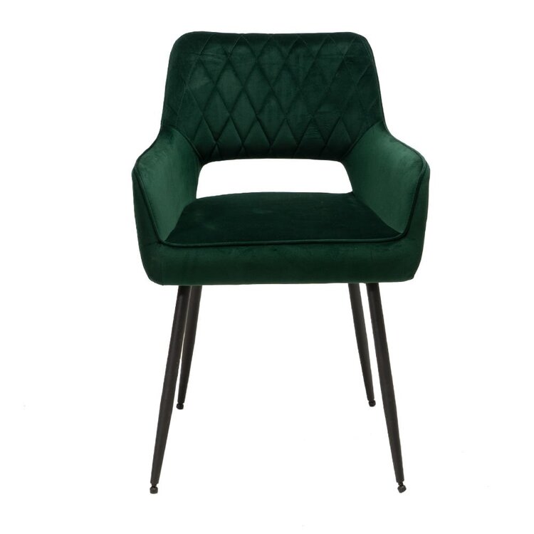 Chaise de salle à manger velours Mika vert