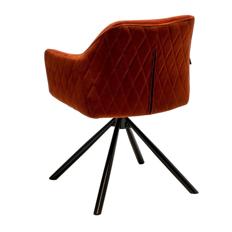 Chaise de salle à manger velours Furtado cuivre pivotant