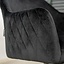 Chaise de salle à manger velours Furtado noir pivotant
