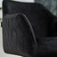 Chaise de salle à manger avec roulettes Quinn en velours noir