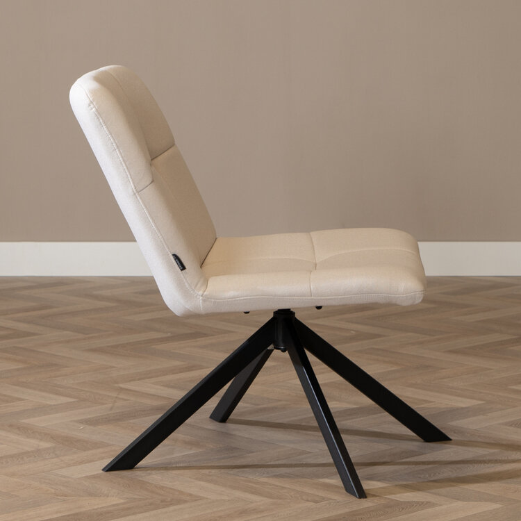 Fauteuil scandinave Eevi beige tissu recyclé