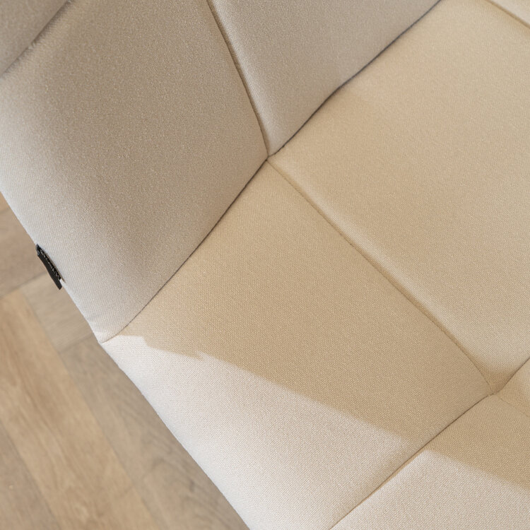 Fauteuil scandinave Eevi beige tissu recyclé