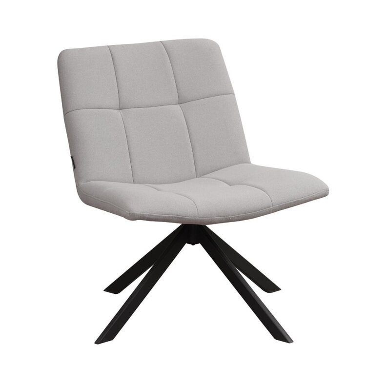 Fauteuil scandinave Eevi gris clair tissu recyclé