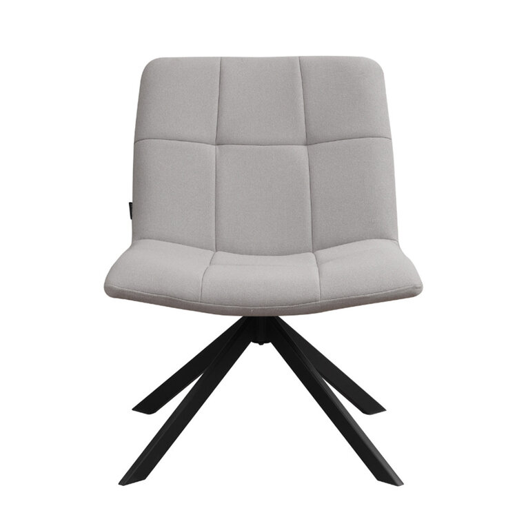 Fauteuil scandinave Eevi gris clair tissu recyclé