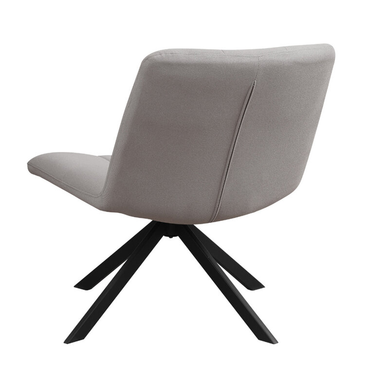 Fauteuil scandinave Eevi gris clair tissu recyclé